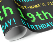 おもしろいヴィンテージ/レトロビデオゲームのルック19誕生日 ラッピングペーパー (ロールコーナー)