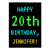 おもしろいヴィンテージ/レトロビデオゲームのルック20誕生日 (正面)