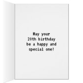 おもしろいヴィンテージ/レトロビデオゲームのルック20誕生日 (内側 (右))