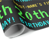 おもしろいヴィンテージ/レトロビデオゲームのルック20誕生日 ラッピングペーパー (ロールコーナー)