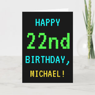 おもしろいヴィンテージ/レトロビデオゲームのルック22誕生日 カード