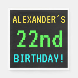 おもしろいヴィンテージ/レトロビデオゲームのルック22誕生日 スタンダードランチョンナプキン