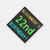 おもしろいヴィンテージ/レトロビデオゲームのルック22誕生日 スタンダードランチョンナプキン (角)