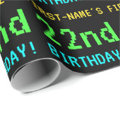 おもしろいヴィンテージ/レトロビデオゲームのルック22誕生日 ラッピングペーパー (ロールコーナー)