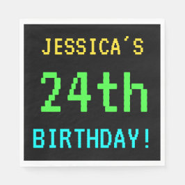 おもしろいヴィンテージ/レトロビデオゲームのルック24誕生日 スタンダードランチョンナプキン