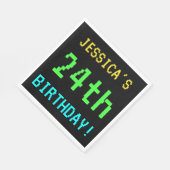 おもしろいヴィンテージ/レトロビデオゲームのルック24誕生日 スタンダードランチョンナプキン (角)