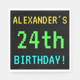 おもしろいヴィンテージ/レトロビデオゲームのルック24誕生日 スタンダードランチョンナプキン