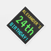 おもしろいヴィンテージ/レトロビデオゲームのルック24誕生日 スタンダードランチョンナプキン (角)