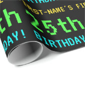 おもしろいヴィンテージ/レトロビデオゲームのルック25誕生日 ラッピングペーパー (ロールコーナー)