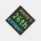 おもしろいヴィンテージ/レトロビデオゲームのルック26誕生日 スタンダードランチョンナプキン (角)