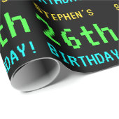 おもしろいヴィンテージ/レトロビデオゲームのルック26誕生日 ラッピングペーパー (ロールコーナー)