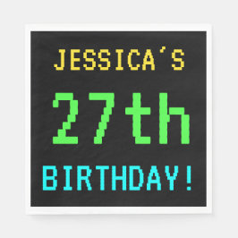 おもしろいヴィンテージ/レトロビデオゲームのルック27誕生日 スタンダードランチョンナプキン