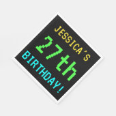 おもしろいヴィンテージ/レトロビデオゲームのルック27誕生日 スタンダードランチョンナプキン (角)