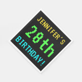 おもしろいヴィンテージ/レトロビデオゲームのルック28誕生日 スタンダードランチョンナプキン (角)
