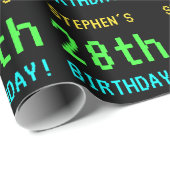 おもしろいヴィンテージ/レトロビデオゲームのルック28誕生日 ラッピングペーパー (ロールコーナー)