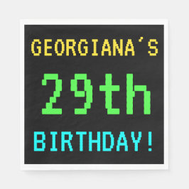 おもしろいヴィンテージ/レトロビデオゲームのルック29誕生日 スタンダードランチョンナプキン