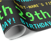 おもしろいヴィンテージ/レトロビデオゲームのルック29誕生日 ラッピングペーパー (ロールコーナー)