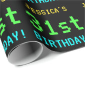 おもしろいヴィンテージ/レトロビデオゲームのルック31誕生日 ラッピングペーパー (ロールコーナー)