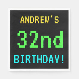 おもしろいヴィンテージ/レトロビデオゲームのルック32誕生日 スタンダードランチョンナプキン