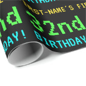 おもしろいヴィンテージ/レトロビデオゲームのルック32誕生日 ラッピングペーパー (ロールコーナー)