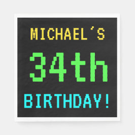 おもしろいヴィンテージ/レトロビデオゲームのルック34誕生日 スタンダードランチョンナプキン