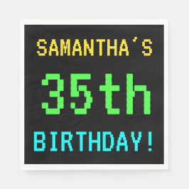 おもしろいヴィンテージ/レトロビデオゲームのルック35誕生日 スタンダードランチョンナプキン