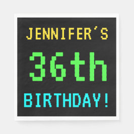 おもしろいヴィンテージ/レトロビデオゲームのルック36誕生日 スタンダードランチョンナプキン