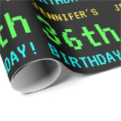 おもしろいヴィンテージ/レトロビデオゲームのルック36誕生日 ラッピングペーパー (ロールコーナー)