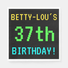 おもしろいヴィンテージ/レトロビデオゲームのルック37誕生日 スタンダードランチョンナプキン