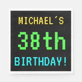 おもしろいヴィンテージ/レトロビデオゲームのルック38誕生日 スタンダードランチョンナプキン