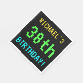 おもしろいヴィンテージ/レトロビデオゲームのルック38誕生日 スタンダードランチョンナプキン (角)