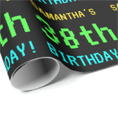 おもしろいヴィンテージ/レトロビデオゲームのルック38誕生日 ラッピングペーパー (ロールコーナー)