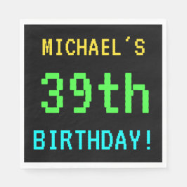 おもしろいヴィンテージ/レトロビデオゲームのルック39誕生日 スタンダードランチョンナプキン