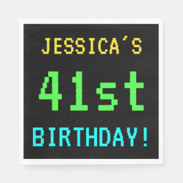 おもしろいヴィンテージ/レトロビデオゲームのルック41誕生日 スタンダードランチョンナプキン