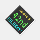 おもしろいヴィンテージ/レトロビデオゲームのルック42誕生日 スタンダードランチョンナプキン (角)