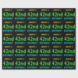 おもしろいヴィンテージ/レトロビデオゲームのルック42誕生日 ラッピングペーパー