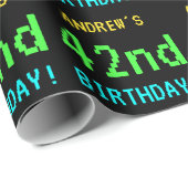 おもしろいヴィンテージ/レトロビデオゲームのルック42誕生日 ラッピングペーパー (ロールコーナー)