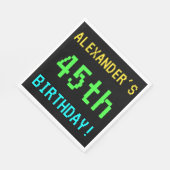 おもしろいヴィンテージ/レトロビデオゲームのルック45誕生日 スタンダードランチョンナプキン (角)