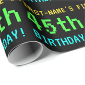 おもしろいヴィンテージ/レトロビデオゲームのルック45誕生日 ラッピングペーパー (ロールコーナー)