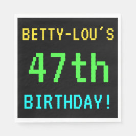 おもしろいヴィンテージ/レトロビデオゲームのルック47誕生日 スタンダードランチョンナプキン