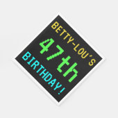 おもしろいヴィンテージ/レトロビデオゲームのルック47誕生日 スタンダードランチョンナプキン (角)
