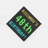 おもしろいヴィンテージ/レトロビデオゲームのルック48誕生日 スタンダードランチョンナプキン (角)