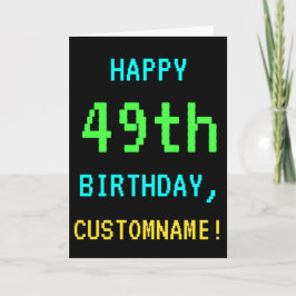 おもしろいヴィンテージ/レトロビデオゲームのルック49誕生日 カード