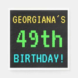 おもしろいヴィンテージ/レトロビデオゲームのルック49誕生日 スタンダードランチョンナプキン