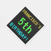 おもしろいヴィンテージ/レトロビデオゲームのルック5誕生日 スタンダードランチョンナプキン (角)