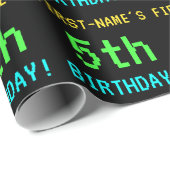 おもしろいヴィンテージ/レトロビデオゲームのルック5誕生日 ラッピングペーパー (ロールコーナー)