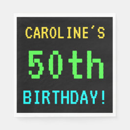 おもしろいヴィンテージ/レトロビデオゲームのルック50誕生日 スタンダードランチョンナプキン