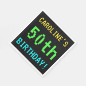 おもしろいヴィンテージ/レトロビデオゲームのルック50誕生日 スタンダードランチョンナプキン (角)