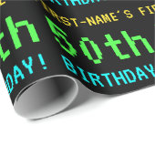 おもしろいヴィンテージ/レトロビデオゲームのルック50誕生日 ラッピングペーパー (ロールコーナー)