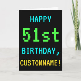 おもしろいヴィンテージ/レトロビデオゲームのルック51誕生日 カード